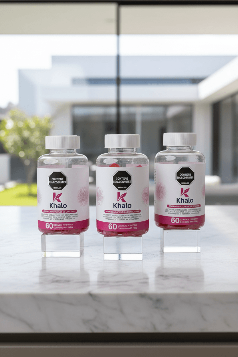 Frasco de gomas Khalo Nutrition